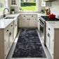 Sasttie 8x10 Washable Area Rug, Modern Abstract Large Carpet, Black & White