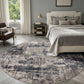 Sasttie 8x10 Washable Area Rug, Modern Abstract Large Carpet, Black & White