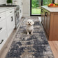 Sasttie 8x10 Washable Area Rug, Modern Abstract Large Carpet, Black & White