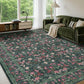 JOLLYVOGUE 6x9 Area Rug, Floral Washable Rug for Living Room, Beige/Blue