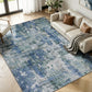 Sasttie 8x10 Washable Area Rug, Modern Abstract Large Carpet, Black & White