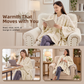 JOLLYVOGUE Wearable Blanket for Adults, Cozy Fleece Poncho with 2 Pockets