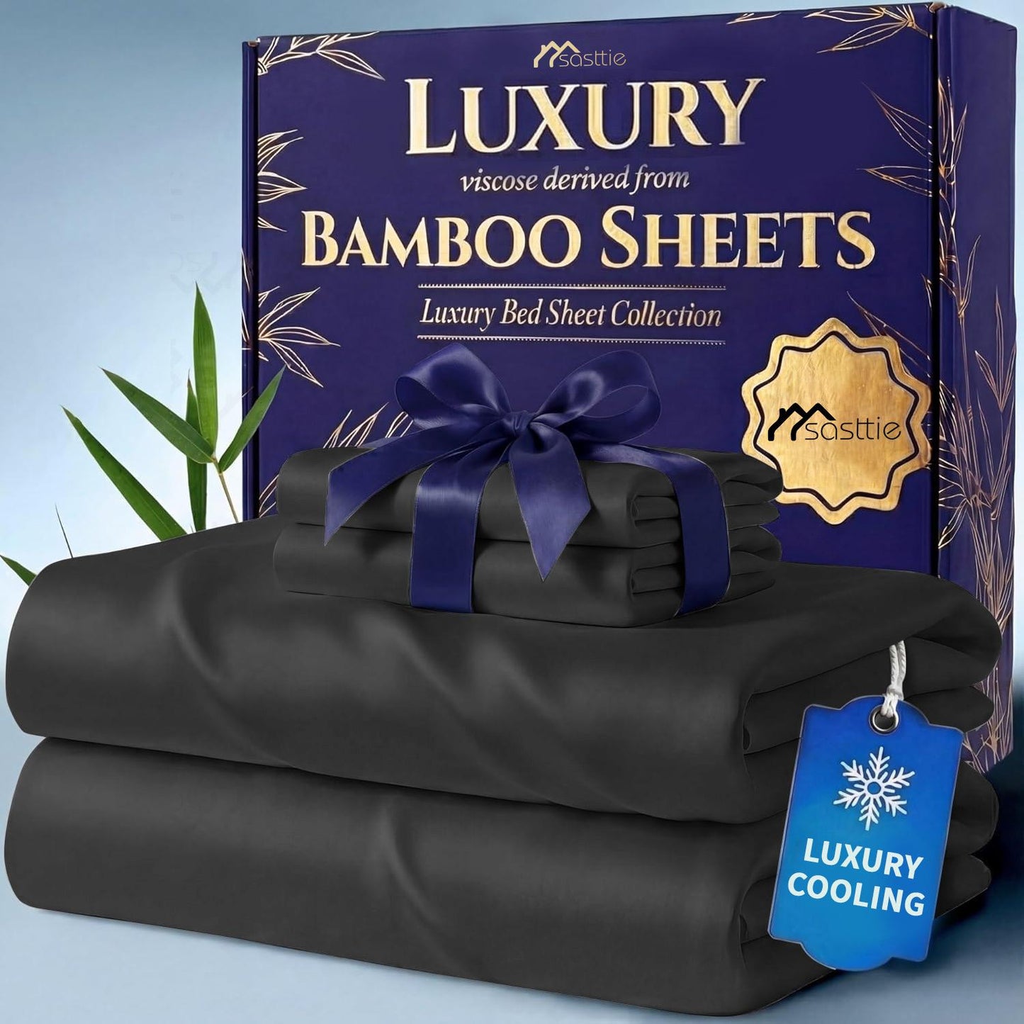 3/4pcs Extra Deep Pocket Sheets Bamboo Bed Sheet Set - kids & Pillowcase Set,Comfy Breathable Cooling Hotel Luxury Bedding for Women, Men and kids- Pockets, Ultra-Soft, Wrinkle Free