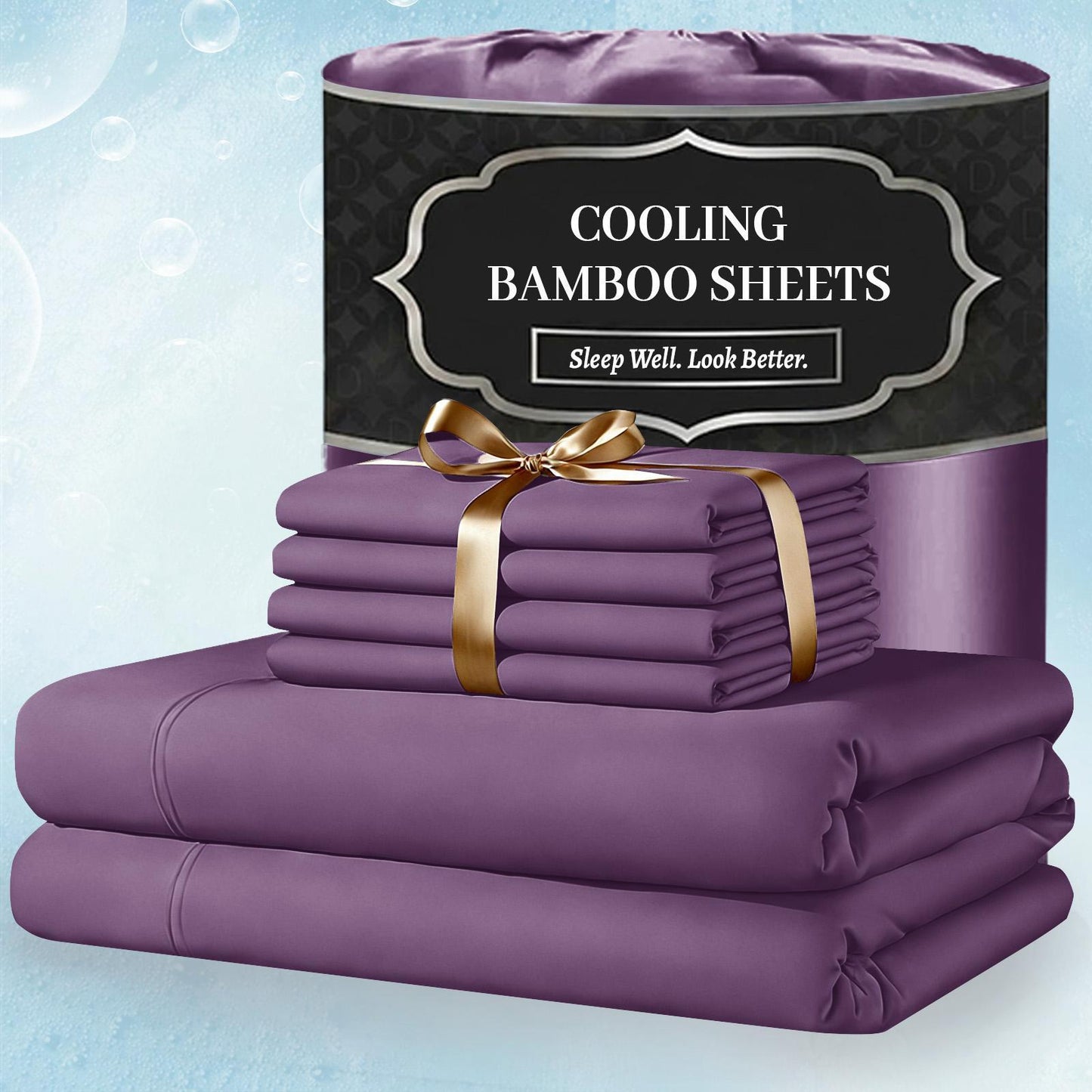 3/4pcs Extra Deep Pocket Sheets Bamboo Bed Sheet Set - kids & Pillowcase Set,Comfy Breathable Cooling Hotel Luxury Bedding for Women, Men and kids- Pockets, Ultra-Soft, Wrinkle Free