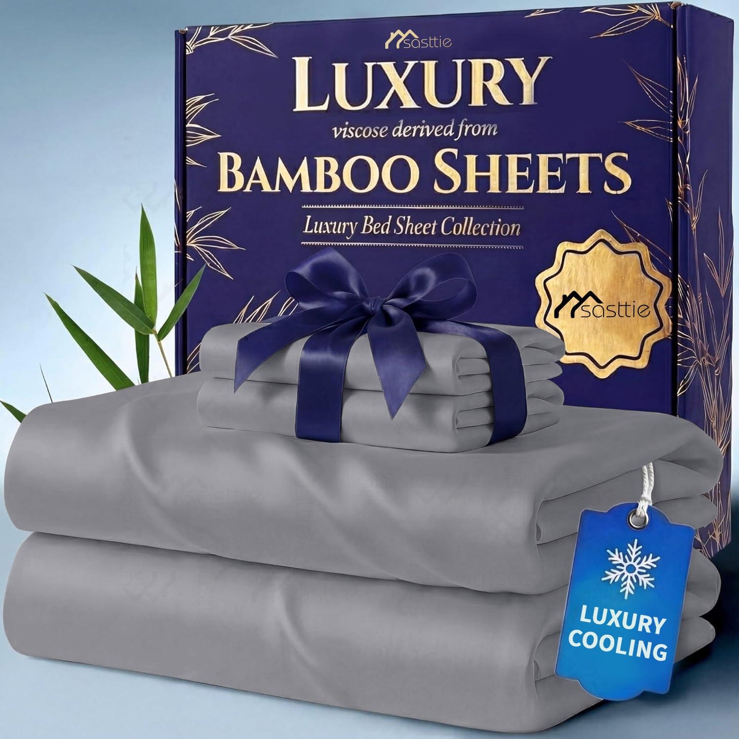 3/4pcs Extra Deep Pocket Sheets Bamboo Bed Sheet Set - kids & Pillowcase Set,Comfy Breathable Cooling Hotel Luxury Bedding for Women, Men and kids- Pockets, Ultra-Soft, Wrinkle Free