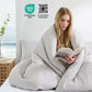 JOLLYVOGUE Queen Size Dark Gray Vertical Striped Duvet Cover Set, 3 Pieces Soft Microfiber Bedding with Zipper Closure & 8 Corner Tie