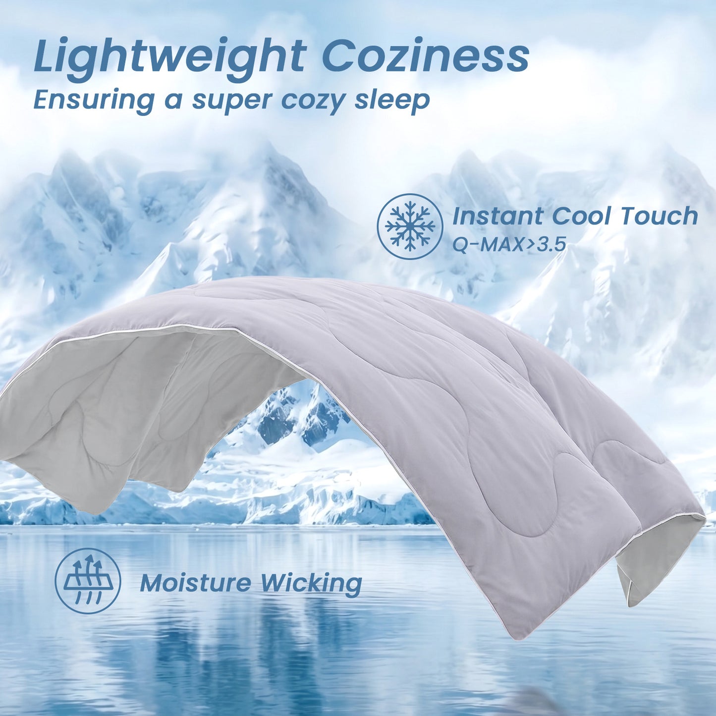Jollyvogue Lightweight Cooling Blanket | All-Season Bedding for Hot Sleepers & Night Sweats Relief