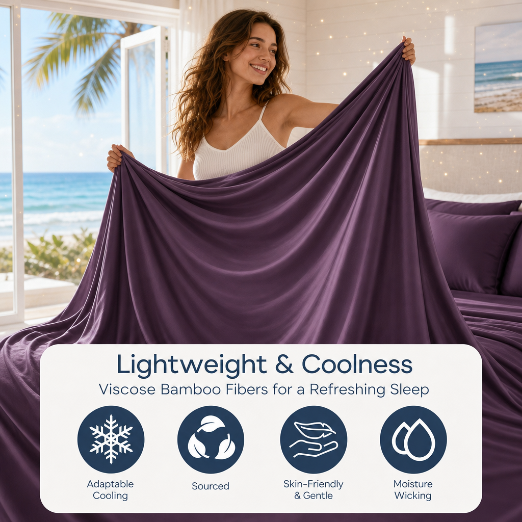 3/4pcs Extra Deep Pocket Sheets Bamboo Bed Sheet Set - kids & Pillowcase Set,Comfy Breathable Cooling Hotel Luxury Bedding for Women, Men and kids- Pockets, Ultra-Soft, Wrinkle Free