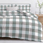 JOLLYVOGUE Queen Size Striped Duvet Cover Set, 3 Pieces Soft Microfiber Bedding with Zipper Closure & 8 Corner Ties
