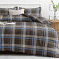 JOLLYVOGUE Queen Size Striped Duvet Cover Set, 3 Pieces Soft Microfiber Bedding with Zipper Closure & 8 Corner Ties