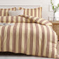 JOLLYVOGUE Queen Size Striped Duvet Cover Set, 3 Pieces Soft Microfiber Bedding with Zipper Closure & 8 Corner Ties