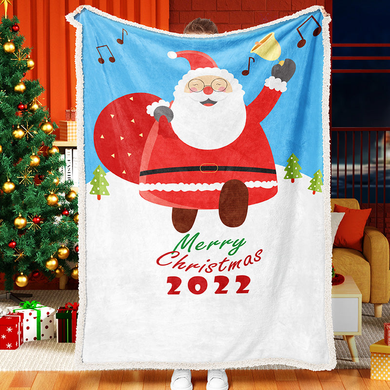 Santa Claus With Gifts Christmas Celebration Blanket