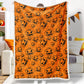 Halloween Evil Pumpkin Throw Yellow Cute Cartoon Thick Soft Sherpa Fleece Blanket
