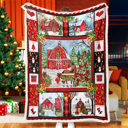 Christmas Blanket Christmas Sweet Home Blanket Sherpa Fleece Blanket