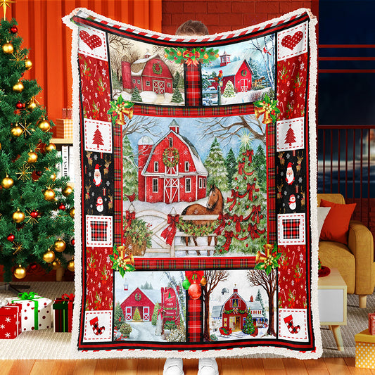 Christmas Blanket Christmas Sweet Home Blanket Sherpa Fleece Blanket