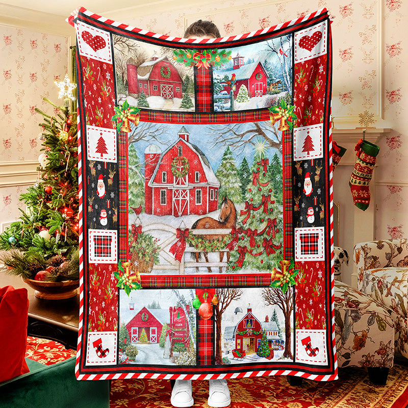 Christmas Blanket Christmas Sweet Home Blanket Sherpa Fleece Blanket