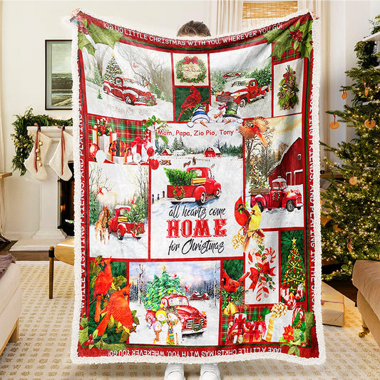 All hearts come home for Christmas Blanket