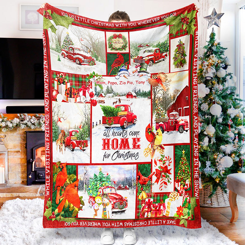 All hearts come home for Christmas Blanket