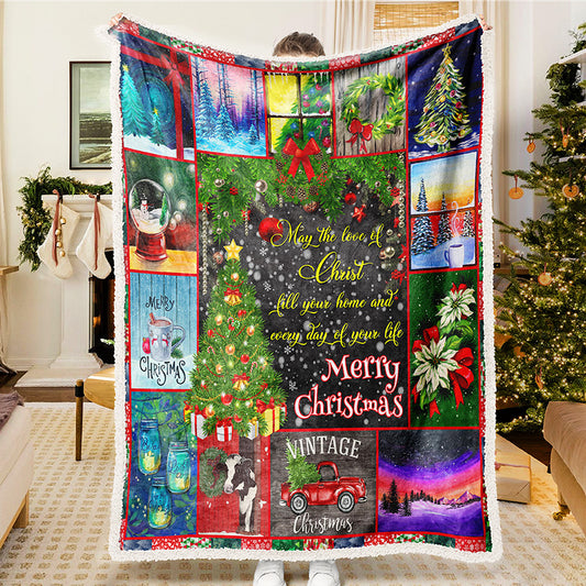 Merry Christmas Christmas Tree Blanket