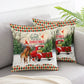 All hearts come home for Christmas Horse Red Truck Throw Pillow Cover 2pcs