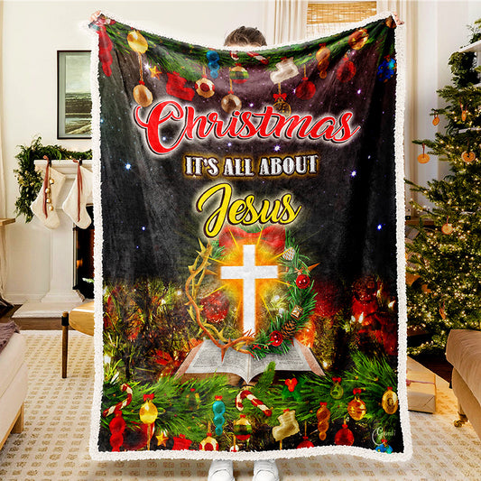 Christmas Is All About Jesus Blanket