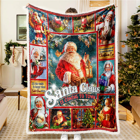 Santa Claus Is Coming To Town Blanket
