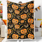 Jollyvogue Halloween Scary Pumpkin Patchwork Halloween Blanket 2022 Soft Sherpa And Fleece Blanket