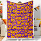 Jollyvogue Halloween Pumpkin Purple Variety Of Pumpkin Expressions Halloween Blanket 2022 Soft Sherpa And Fleece Blanket
