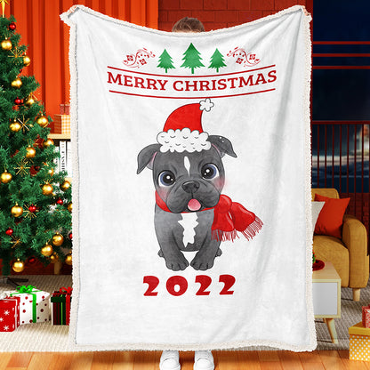 Christmas Hat Scarf Pet Christmas Blanket