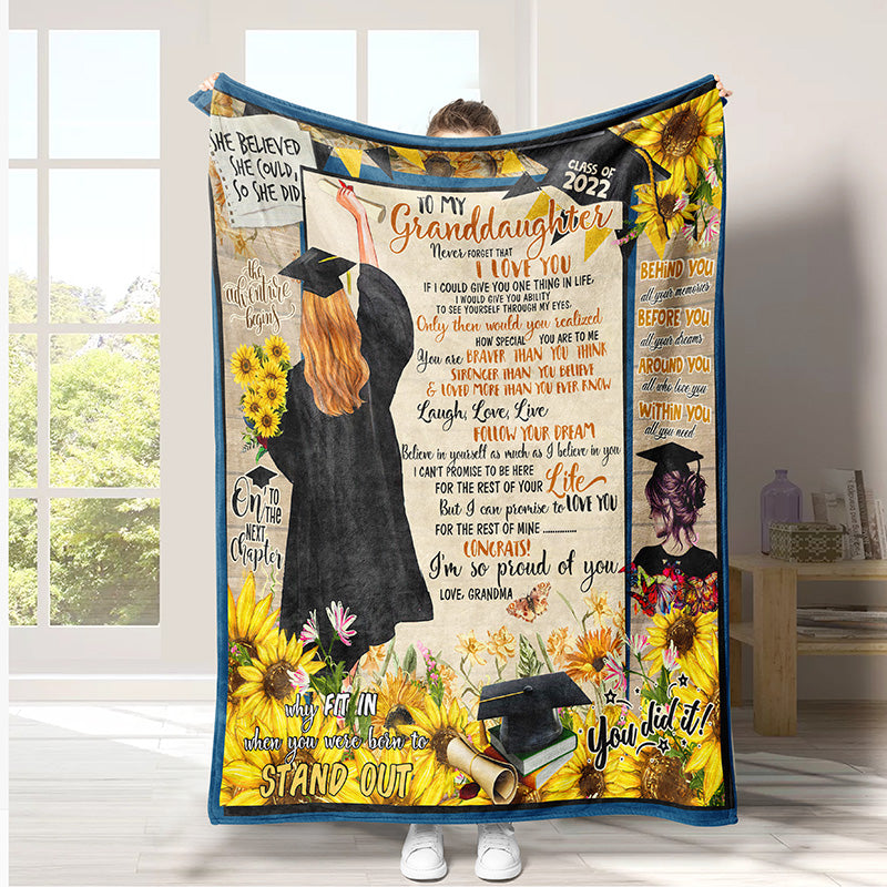 Personalized For daughter Happy graduation Personalized Blanket