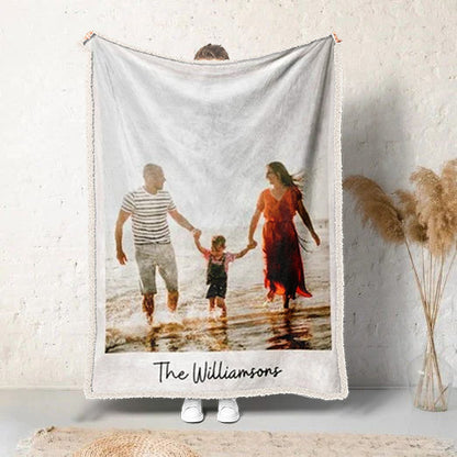 Personalized Photo Blanket 1 Photo Gift for Family