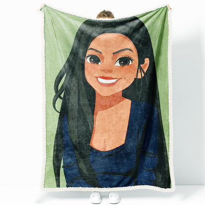 Hand painted custom cartoon blanket