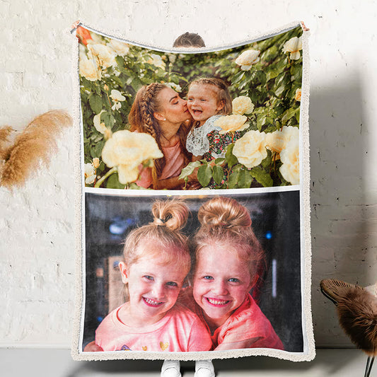 Personalized Photo Blanket 2 Photos for Daughter