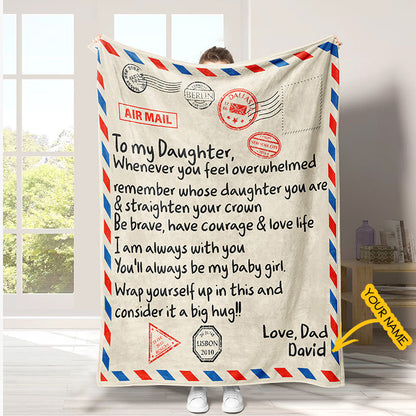 Personalized Blanket To Daughter Dad Will Always Love You Blanket