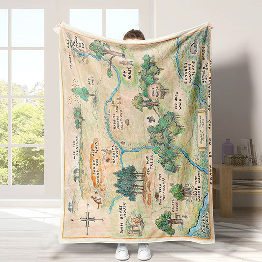 Cartoon Painting Map Blanket