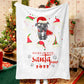 Cartoon Pet Christmas Celebration Blanket Pug Christmas