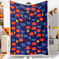 Jollyvogue Halloween Cartoon Pumpkin Moon Star Memorial  Halloween Blanket 2022 Soft Sherpa And Fleece Blanket
