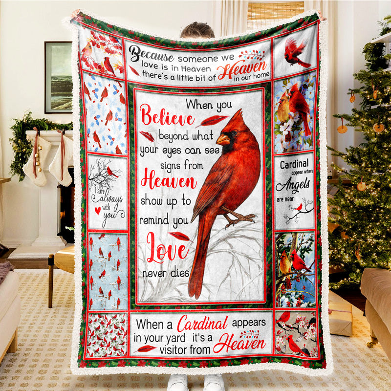 Visitor From Heaven Cardinal Blanket