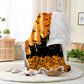 Halloween Black Cat Pumpkin Bat Yellow Harvest Throw Celebration Halloween Blanket Thick Soft Sherpa Fleece Blanket