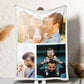 Personalized Photo Blanket 3 Photos Gift for Dad