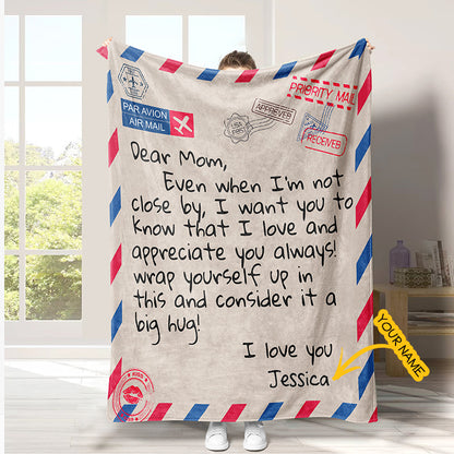 Personalized Blanket To Mom Wrap Yourself In My Love Blanket