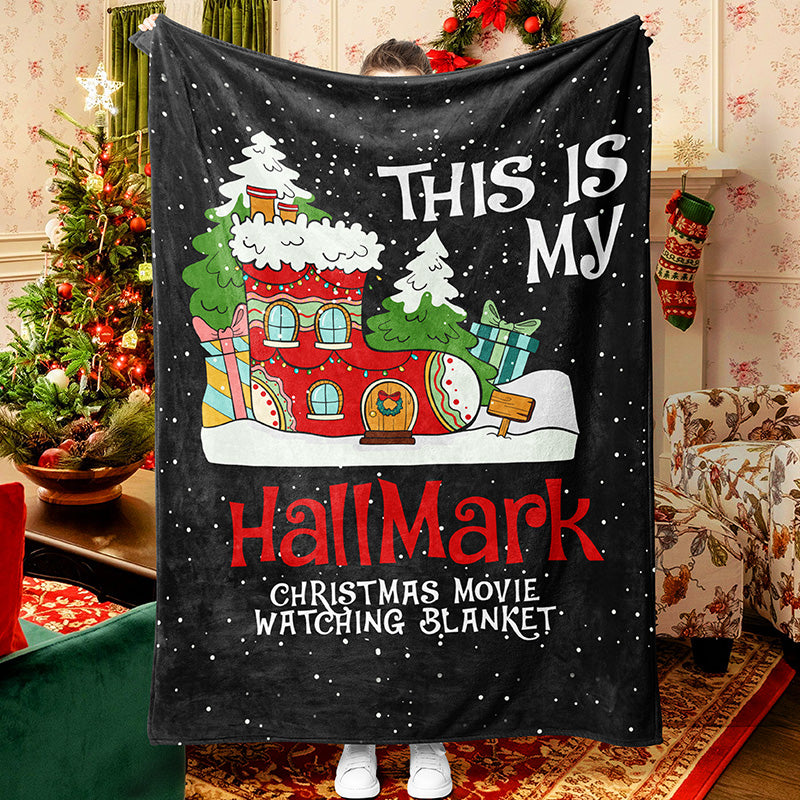 Christmas Stocking House Christmas Celebration Hallmark Blanket