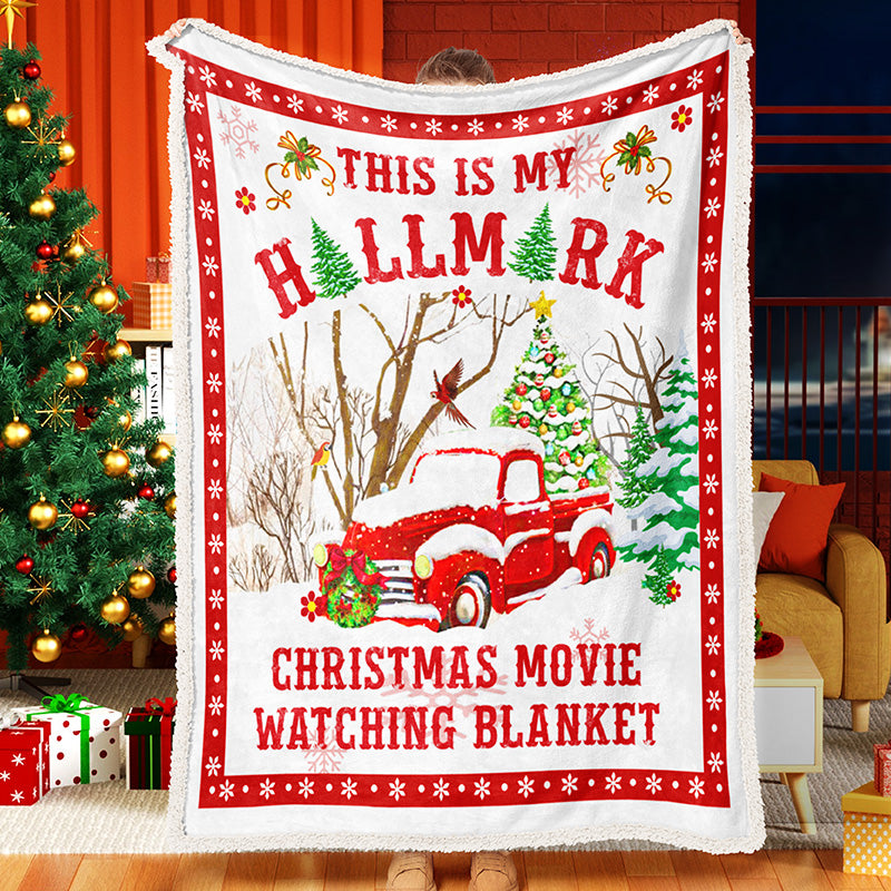 Christmas Truck And Tree Celebration Hallmark Blanket