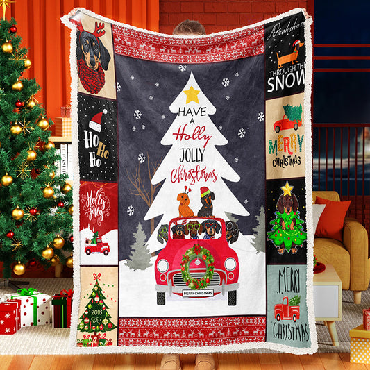 Christmas Pet Car Patchwork Celebration Blanket