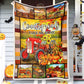 Halloween And Harvest Truck Pumpkin Sunflower Throw Celebration Halloween Blanket Thick Soft Sherpa Fleece Blanket