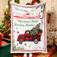 Christmas Striped Truck Christmas Tree Blanket
