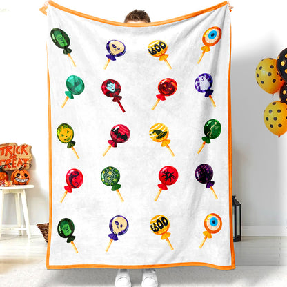 Jollyvogue Halloween Candy Lollipop Halloween Design Halloween Blanket 2022 Soft Sherpa And Fleece Blanket