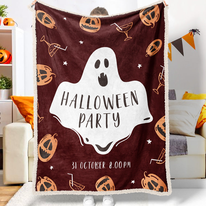 Jollyvogue Halloween Spooky Pumpkin Halloween Party Halloween Blanket 2022 Soft Sherpa And Fleece Blanket