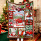 Red Truck Christmas Fleece Sherpa Blanket