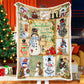 Snowman Gift Love Christmas Fleece Sherpa Blanket Christmas Gift Celebration Christmas Blanket Fleece Sherpa Blanket Snowman Quilt